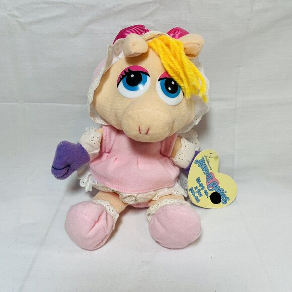 Muppet Babies BABY Miss Piggy Bean Plush 8" Stuffed Toy Jim Henson - Picture 1 of 5